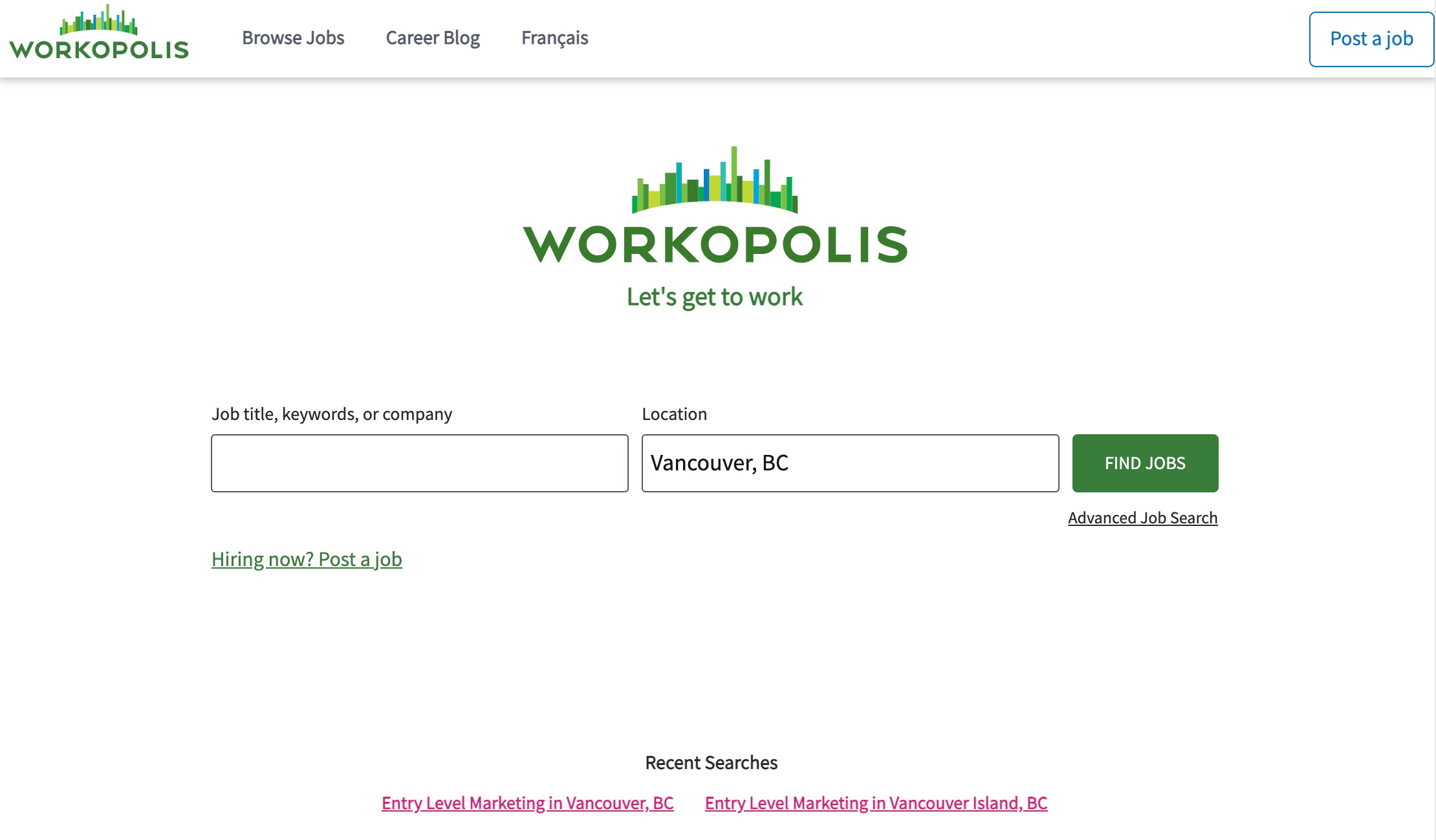 Entry-level marketing jobs workopolis listing