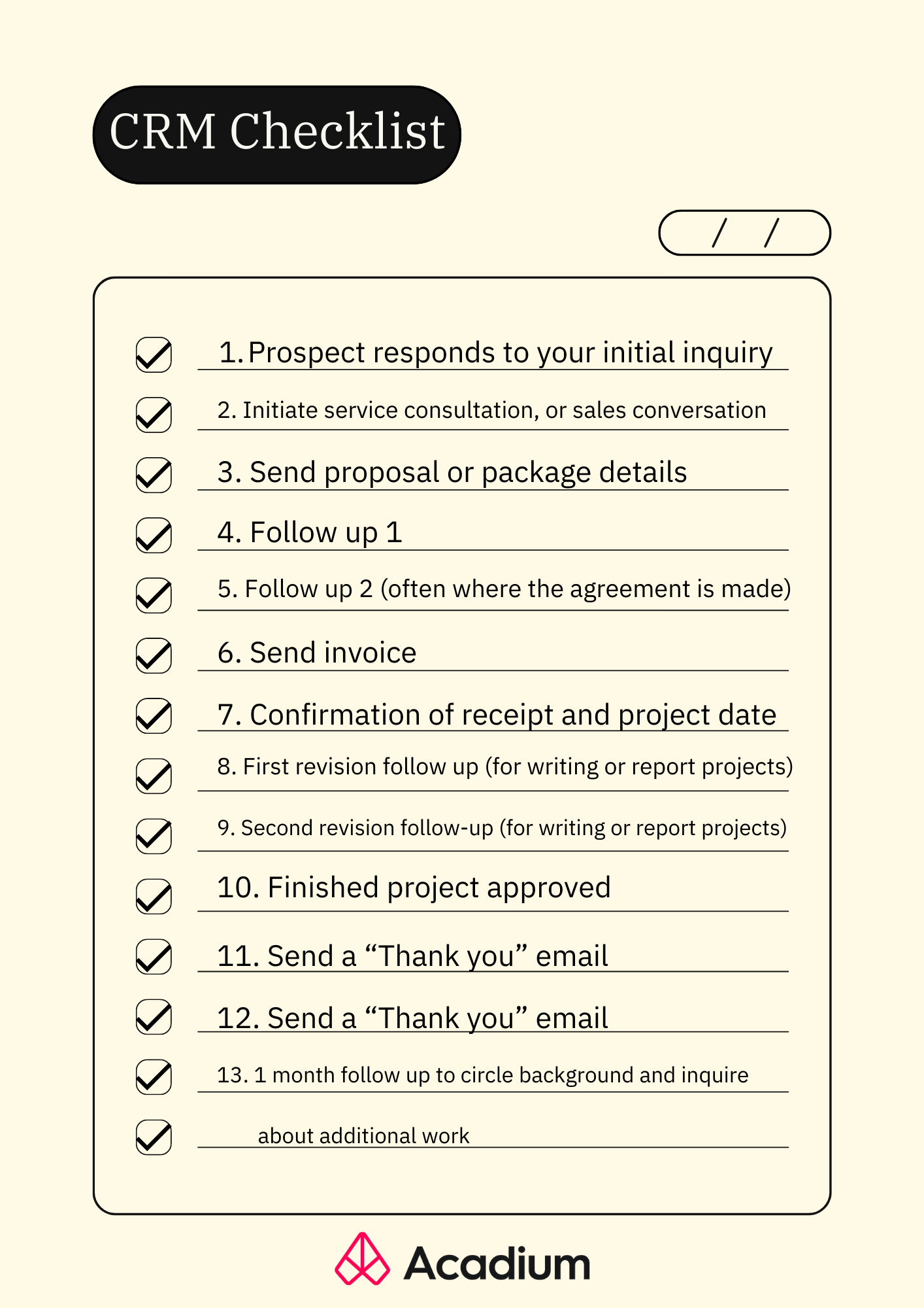 CRM-checklist