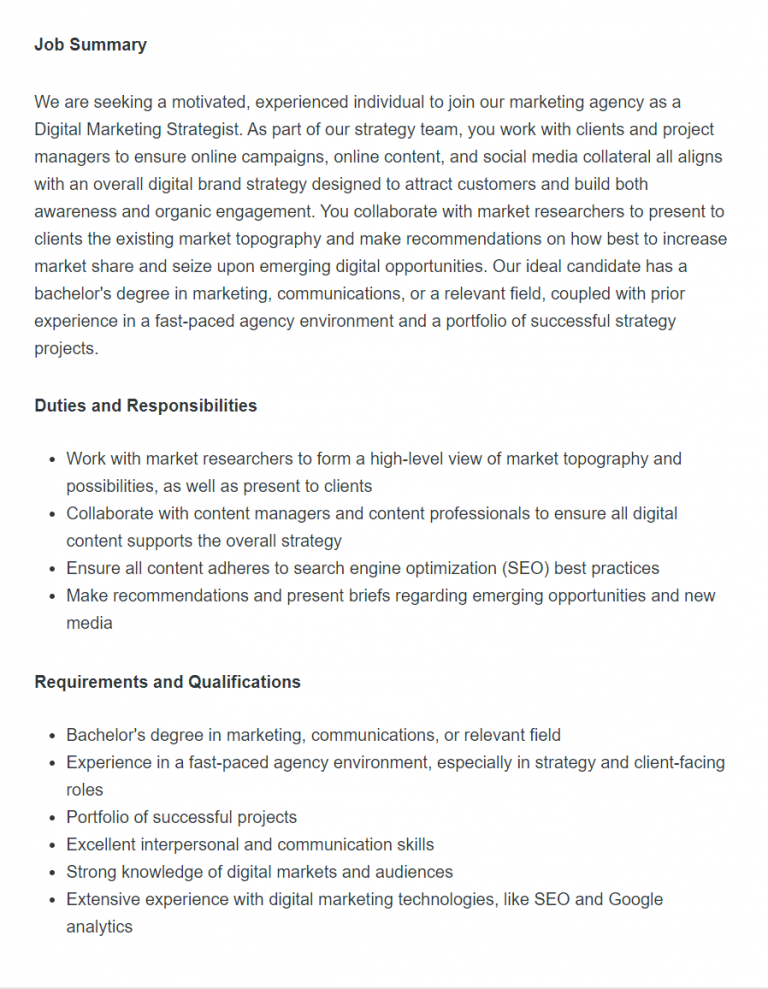 What is a Digital Marketing Strategist? Job Description, Salary, Skills ...